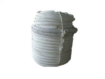 China Good Quality Dia 48mm 6&quot; Cir x 220 Mtrs Length 6-Strand Cross Laid White Atlas Mooring Rope For Ship supplier